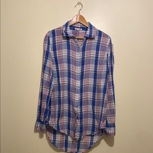 Sundry Blue and Red Casual Button Down Shirt. Size 2 (M)